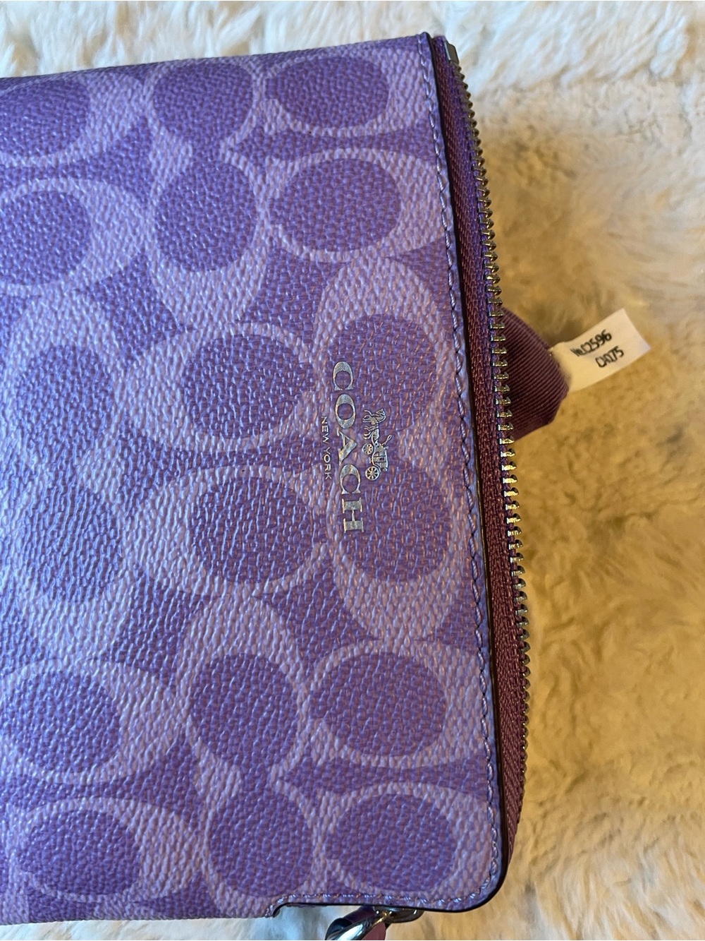 Coach Lavender Signature Canvas Wristlet - Picture 8 of 8